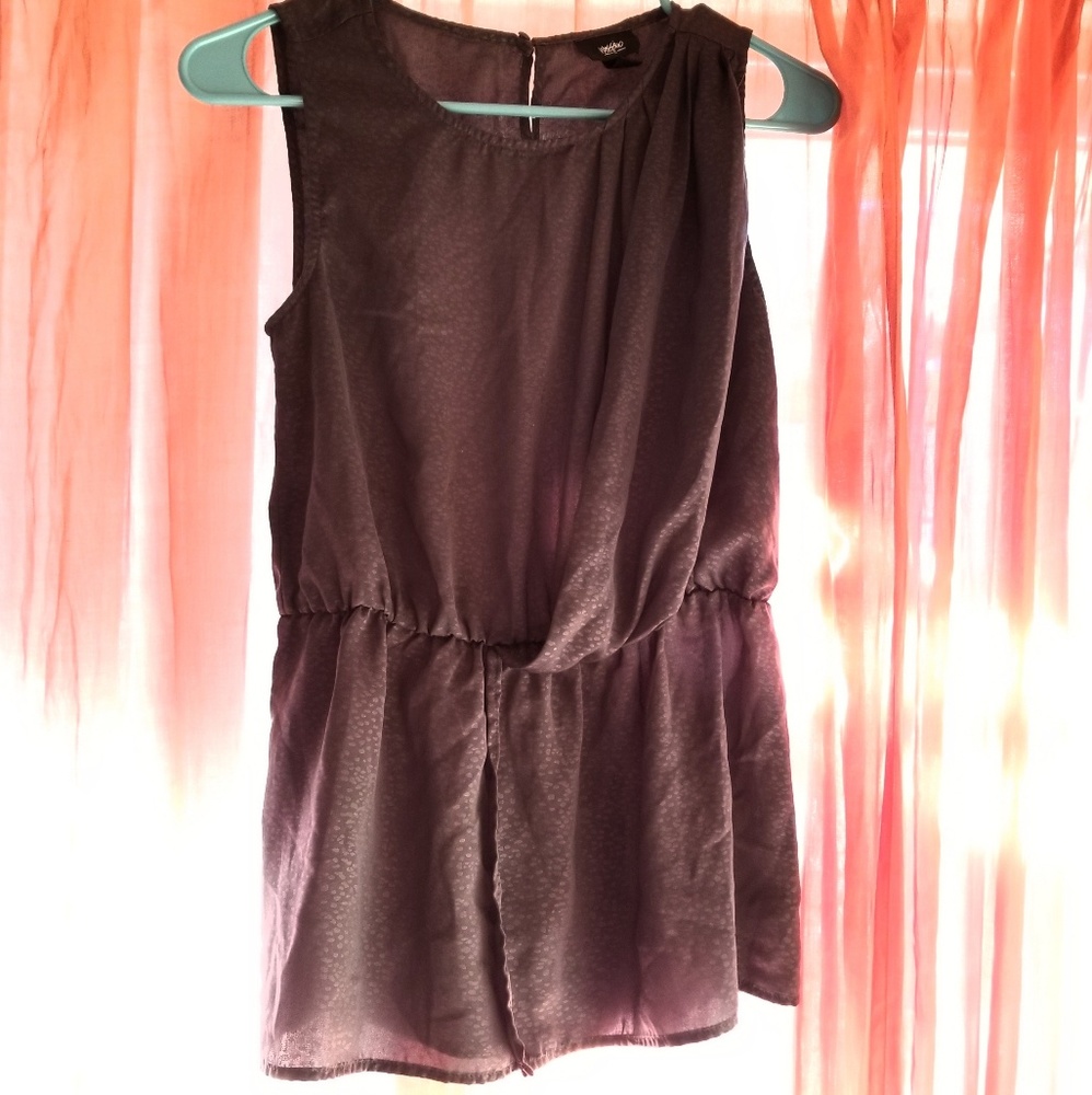 Gray Cinched Blouse